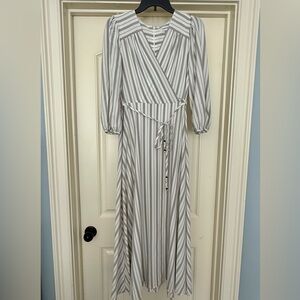 Calvin Klein Gray and White Dress